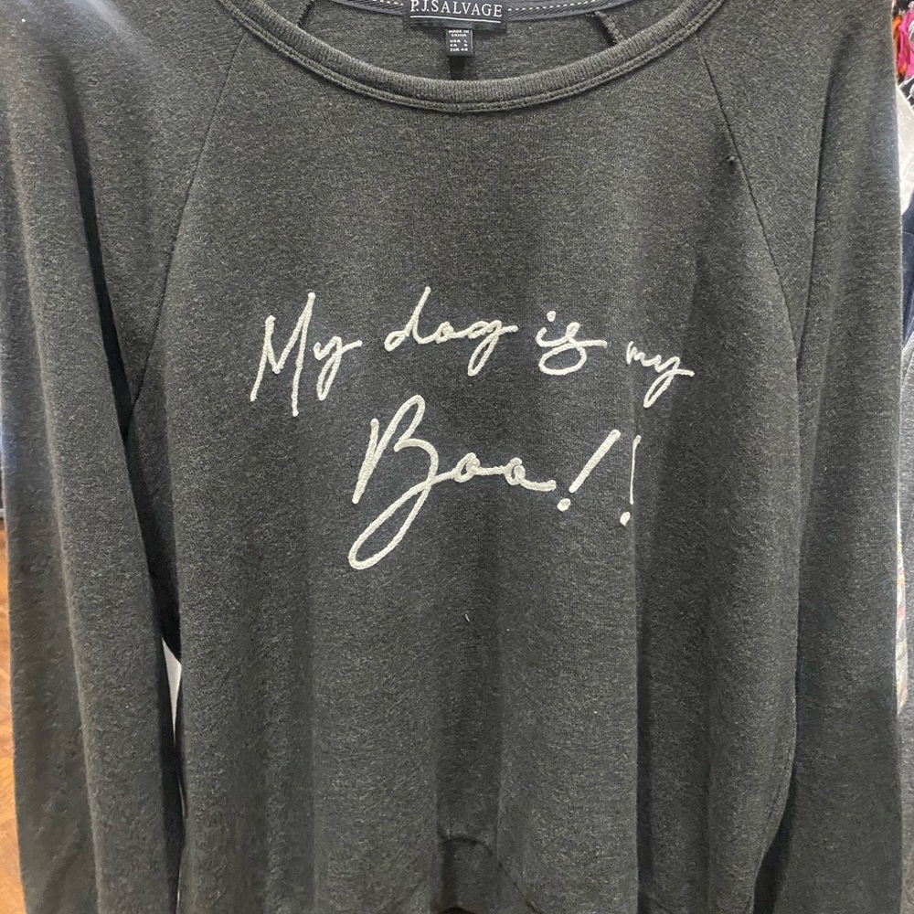 PJ Salvage Gray Sweatshirt